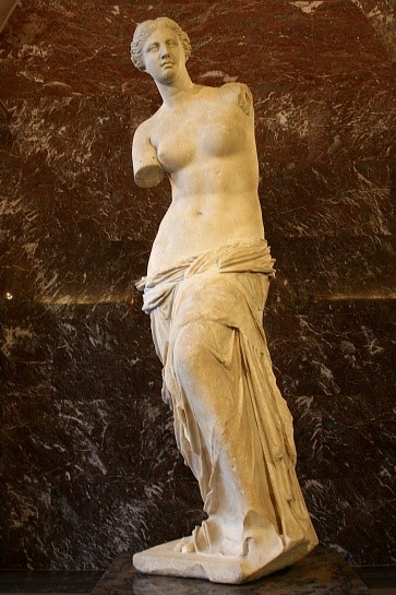 La Vénus de Milo, exposée au Musée du Louvre de Paris.