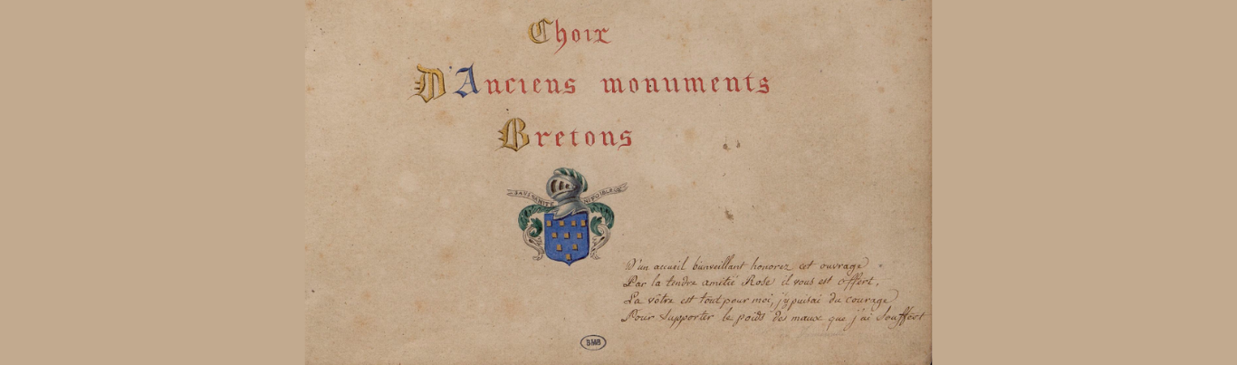 Page de titre : choix d'anciens monuments bretons